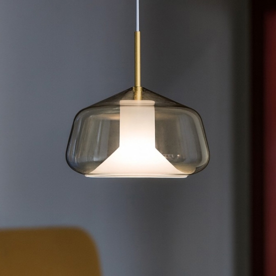 Lampada da comodino per camera da letto in vetro miele miloox xray