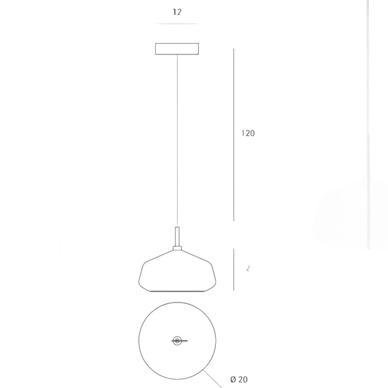 Lampada da comodino per camera da letto in vetro miele miloox xray