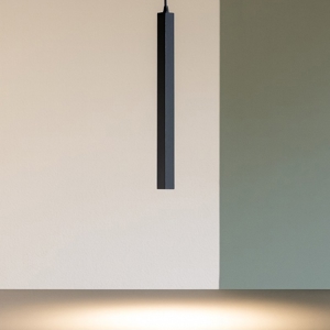 Lampada a sospensione nera da comodino led 3w 3000k affralux tubidiodi