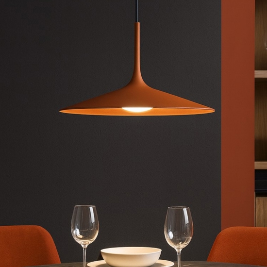 Lampadario da cucina poe plus terracotta led 15w 3000k linea light