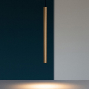 Lampada a sospensione cilindro oro 49 cm