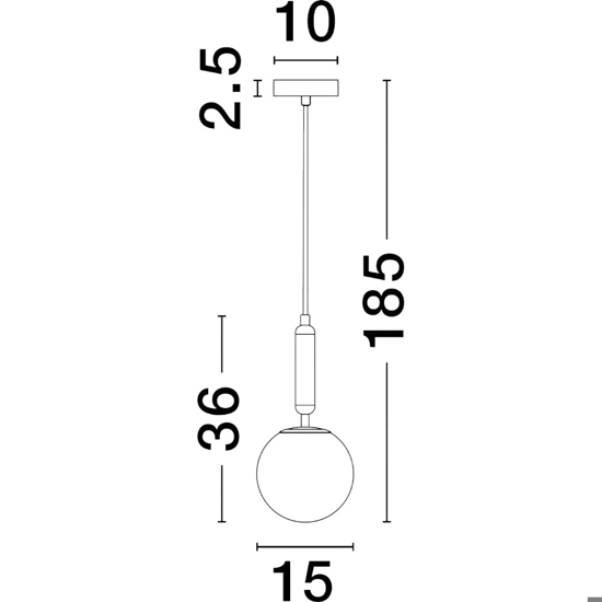 Lampada a sospensione oro sfera bianca per camera da letto