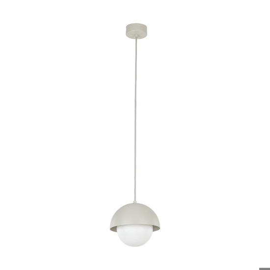 Lampada a sospensione per isola penisola cucina beige a cupola 17 cm cavi regolabili Lampada a sospensione per isola penisola cucina beige a cupola 17 cm cavi regolabili
