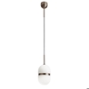 Lampadario da bagno a sospensione miloox domu vetro bianco dettagli bronzo