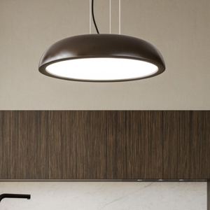 Isyluce zenal lampadario da cucina marrone led 27w 3000k 4000k dimmerabile