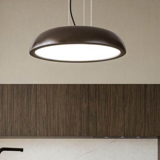 Isyluce zenal lampadario da cucina marrone led 27w 3000k 4000k dimmerabile