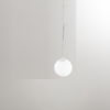 Affralux lampada a sospensione da bagno potiri moderna sfera vetro bianco
