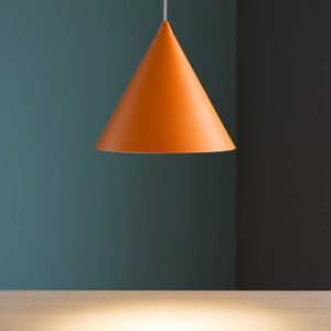 Lampada a sospensione cono 32cm arancione