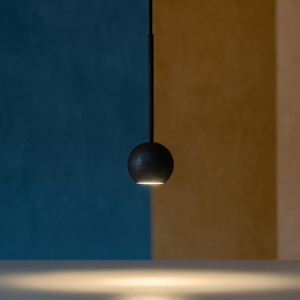 Ideal lux archimede sp lampada sospesa sfera nera led 4w 3000k cavo regolabile