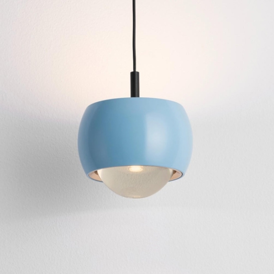 Lampada a sospensione sfera design celeste moderna Lampada a sospensione sfera design celeste moderna