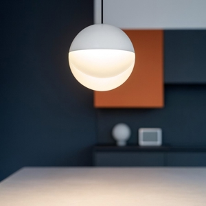 Rossini linea light lampada a sospensione sfera bianca led 3000k