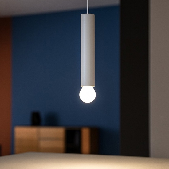 Birba linea light lampada bianca a sospensione e27