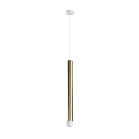 Birba linea light lampada a sospensione cilindro oro lucido e27 Birba linea light lampada a sospensione cilindro oro lucido e27