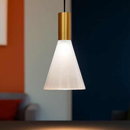 Lampada a sospensione led 3000k da comodino vetro grigio fume Lampada a sospensione led 3000k da comodino vetro grigio fume