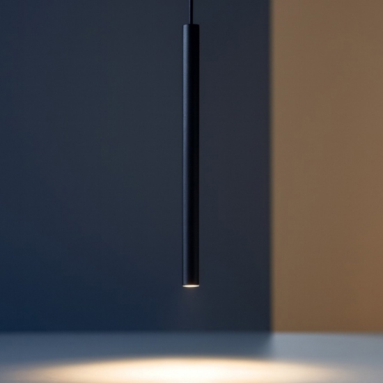 Gea luce thalassia lampada a sospensione led 7w 3000k per comodino nera