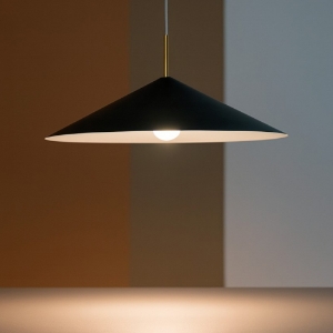 Lampada sospensione piatto nero per cucina miloox samoi