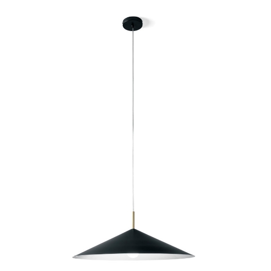 Lampada sospensione piatto nero per cucina miloox samoi