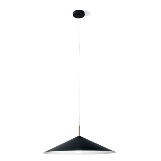 Lampada sospensione piatto nero per cucina miloox samoi