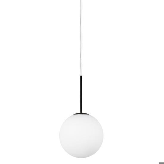 Jugen miloox lampada a sospensione sfera vetro nero