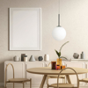 Jugen miloox lampadario da bagno a sospensione sfera vetro nero
