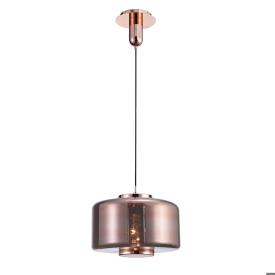 Lampadario moderno per soggiorno vetro rame