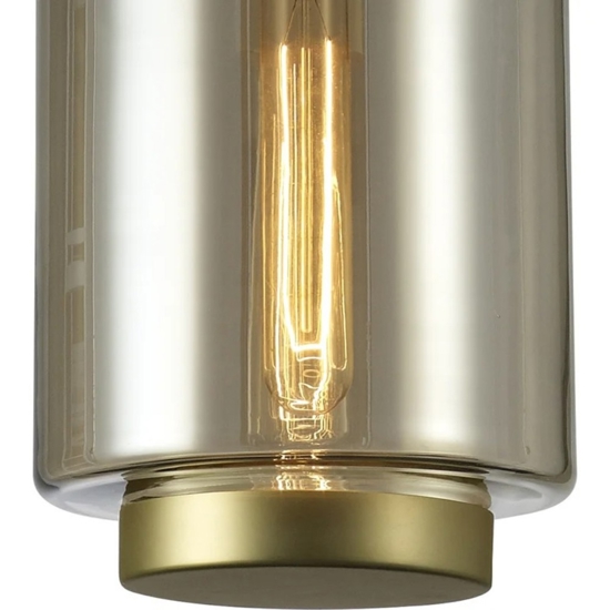 Lampada a sospensione in vetro trasparente bronzo design