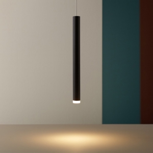 Lampada cilindro nero sospensione led 6w 3000k