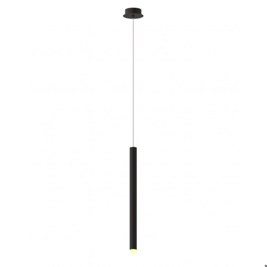 Lampada cilindro nero sospensione led 6w 3000k