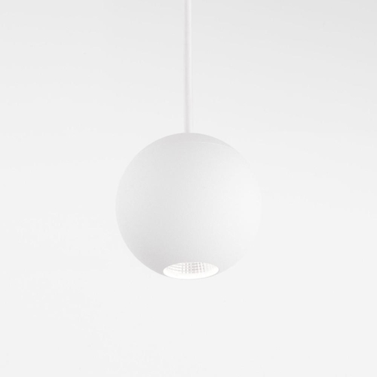 Lampada sfera led a sospensione bianca per isola