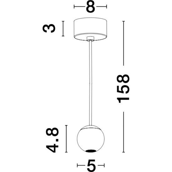 Lampada sfera led a sospensione bianca per isola