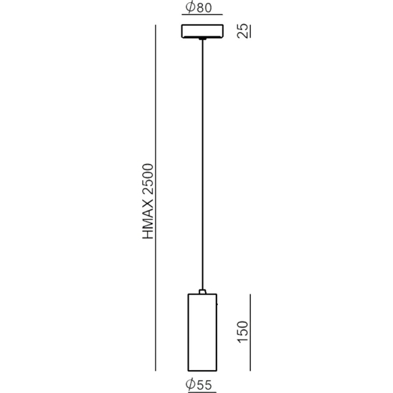 Linea light lampada birba a sospensione cilindro ottone lucido