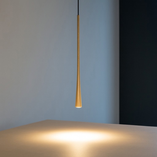 Dafne sg bianco gea luce lampada a sospensione oro led 7w 3000k