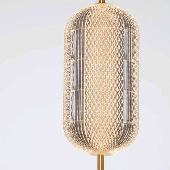 Lampada a sospensione led oro stile contemporaneo