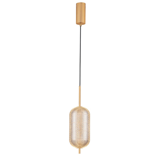 Lampada a sospensione led oro stile contemporaneo