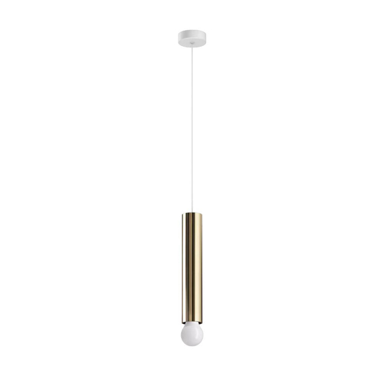 Lampada a sospensione birba linea light cilindro oro e27 Lampada a sospensione birba linea light cilindro oro e27