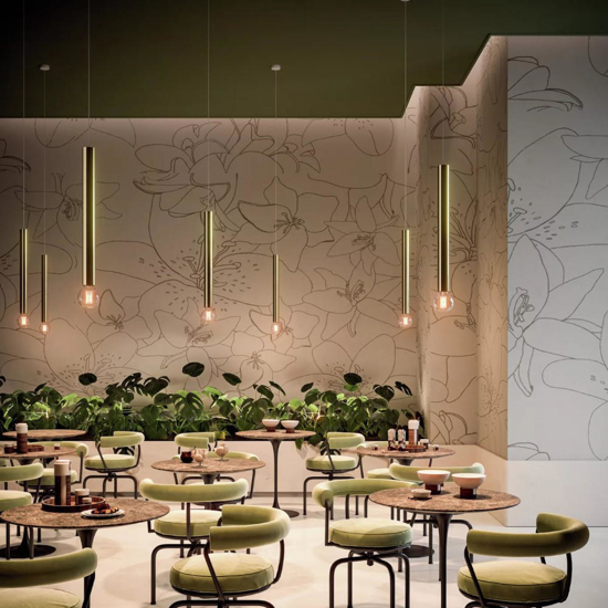 Lampada a sospensione birba linea light cilindro oro e27 Lampada a sospensione birba linea light cilindro oro e27