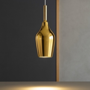 Gea luce ofelia lampada a sospensione da cucina colore oro
