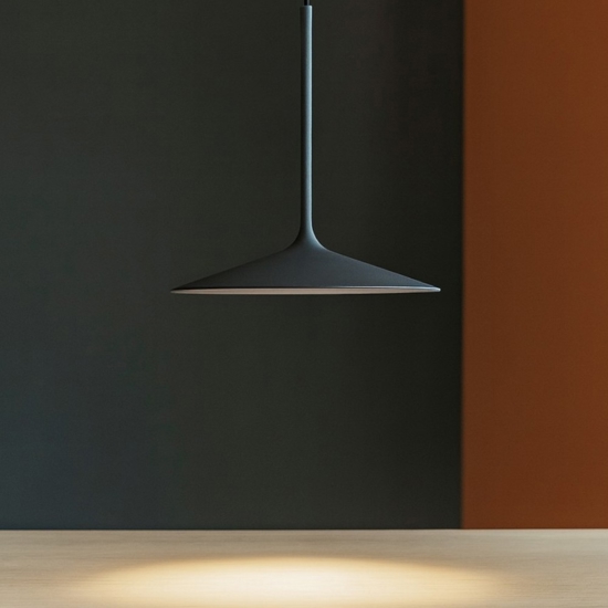 Lampada a sospensione poe p1 linea light grigio raggrizzante led 7w 3000k