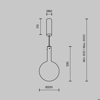 Maytoni nebula lampadario per bagno moderno led 3000k