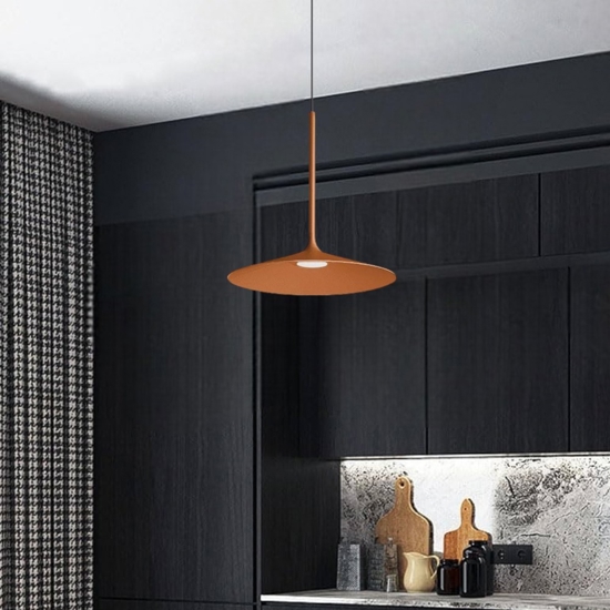 Linea light lampada a sospensione poe terracotta led 7w 3000k