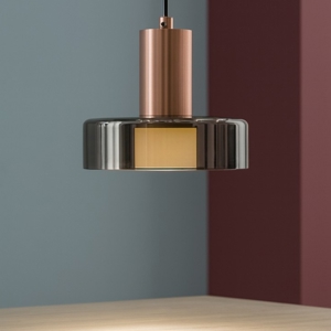 Lampada a sospensione moderna oro rosa per comodini camera da letto
