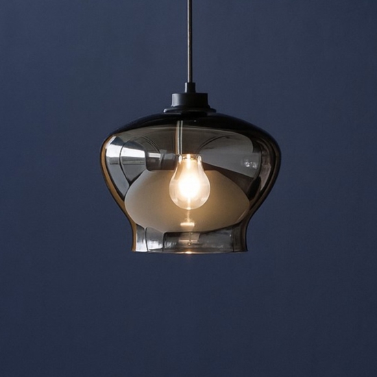 Ondaluce so verve 1 fume lampada a sospensione per isola base/nero Ondaluce so verve 1 fume lampada a sospensione per isola base/nero