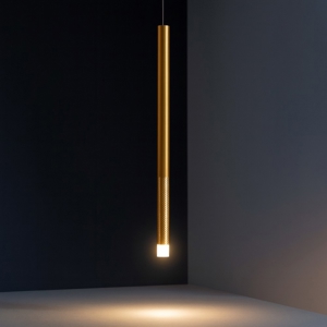Visualizza i dettagli per Lampada a sospensione puccini linea light cilindro ottone led 3000k 90cm Lampada a sospensione puccini linea light cilindro ottone led 3000k 90cm
