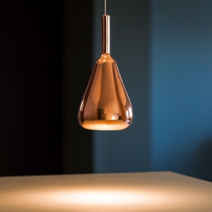 Gea luce ofelia lampada a sospensione per cucina colore rame