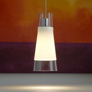 Lampada a sospensione con decentramento 