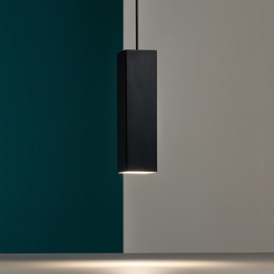 Sky sp1 ideal lux lampada sospensione quadrata nero per isola