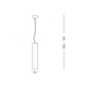 Sky sp1 ideal lux lampada sospensione da bagno quadrata nero