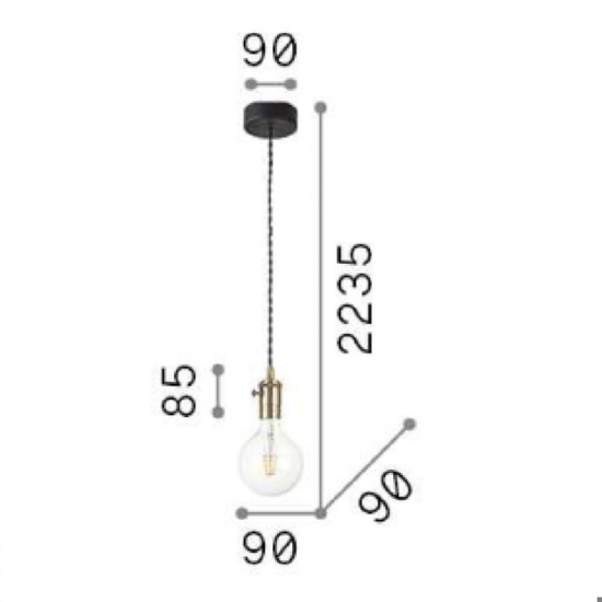 Ideal lux frida sp1 lampada a sospensione vintage cromo per isola