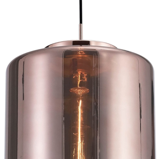 Lampada a sospensione in vetro rame design moderna
