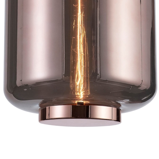 Lampada a sospensione in vetro rame design moderna